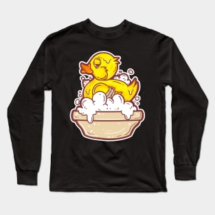 rubber duck cartoon Long Sleeve T-Shirt